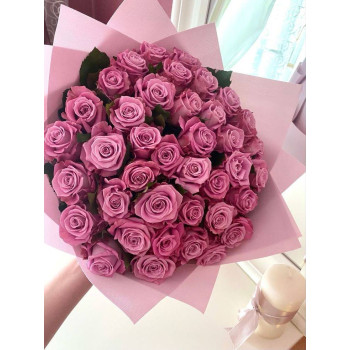 Bouquet of 51 pink roses