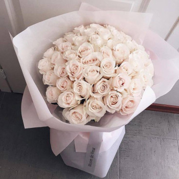 Bouquet of 51 white roses